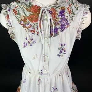 Vintage White Floral Dress